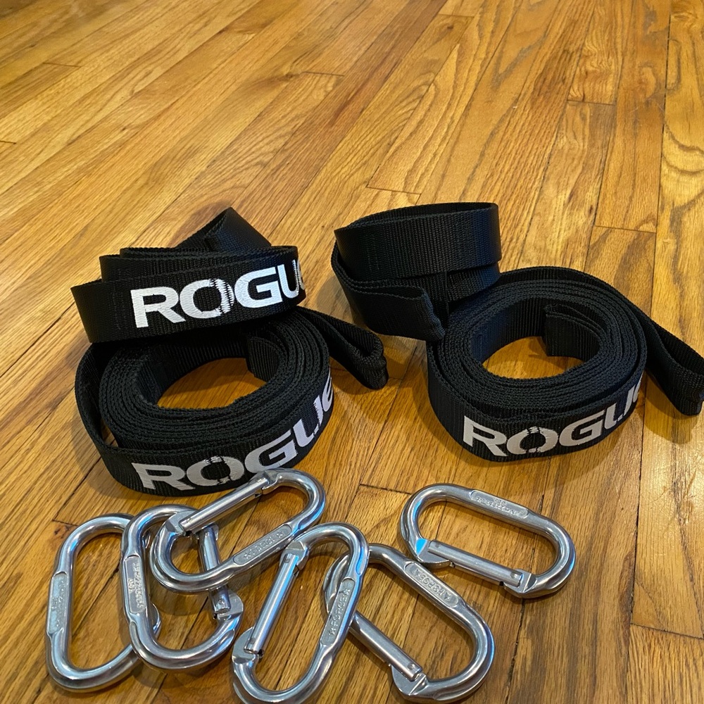 Rogue fitness competition straps for rings and d rings, set of 4
